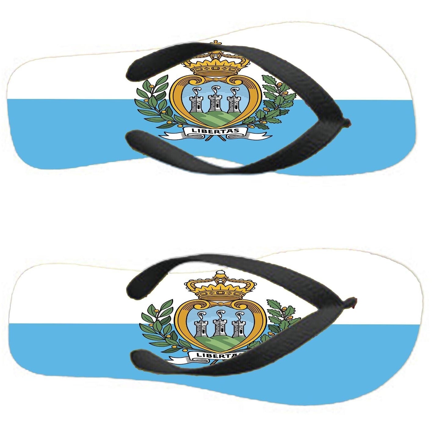 San Marino Flip Flops Thongs Country Flag Nationality Supporter Flags Sandals