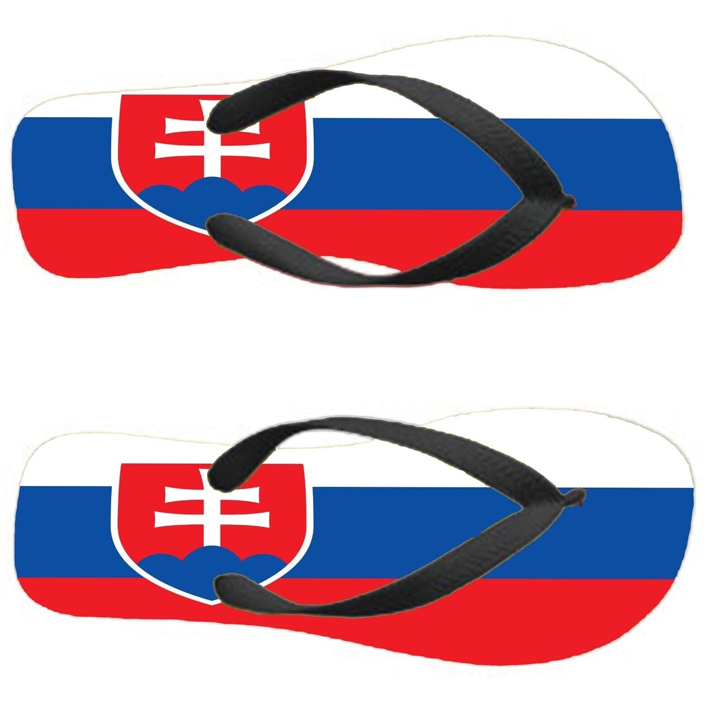 Slovakia Flip Flops Thongs Country Flag Nationality Supporter Flags Sandals