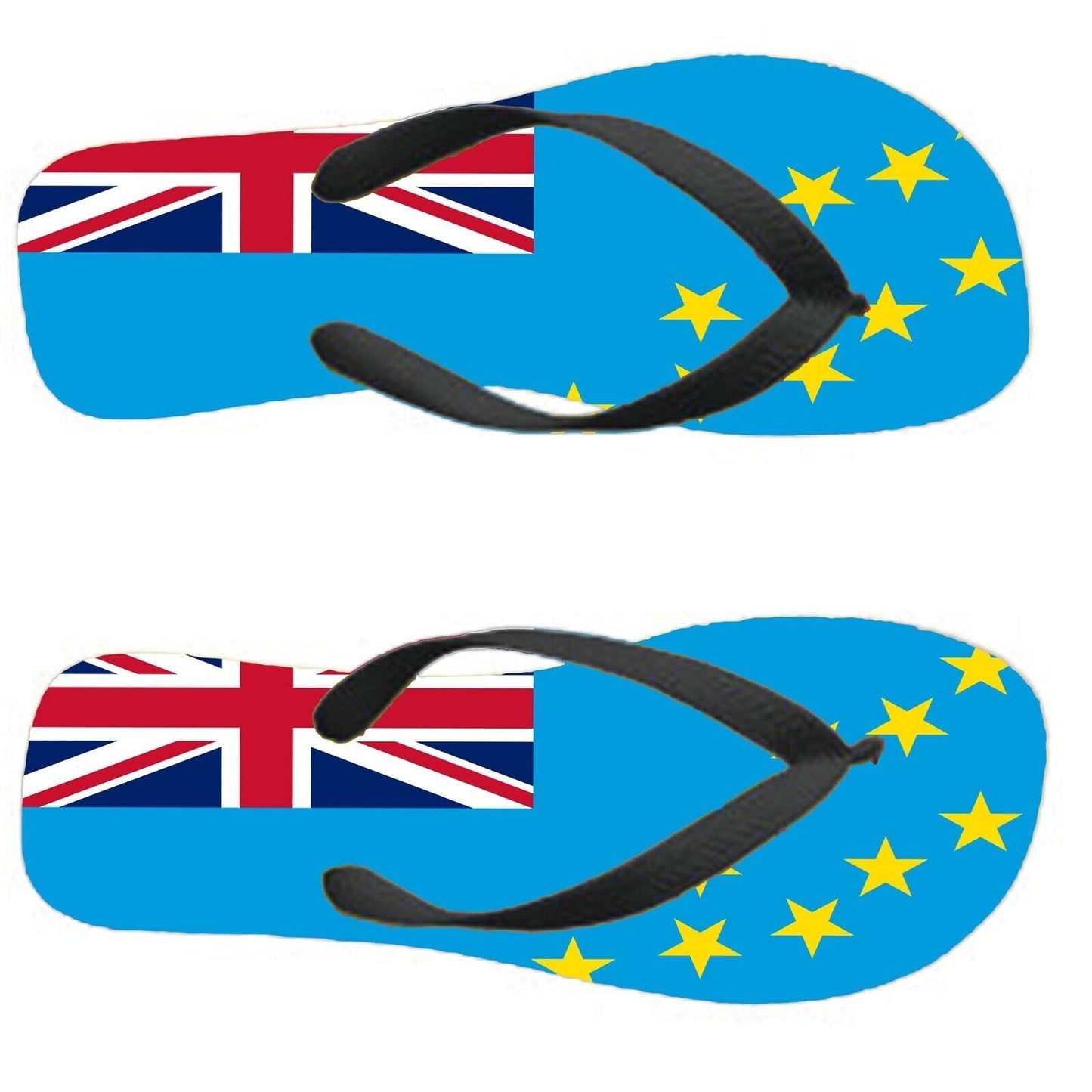 Tuvalu Flip Flops Thongs Country Flag Nationality Supporter Flags Sandals