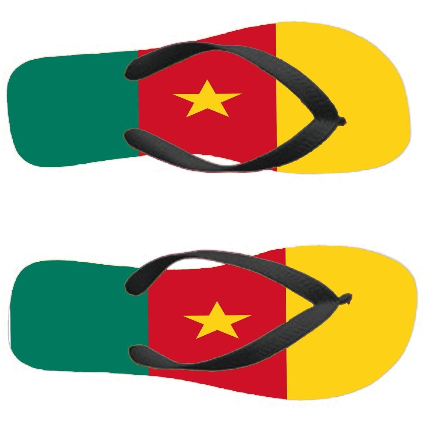 Cameroon Flip Flops Thongs Country Flag Nationality Supporter Flags Sandals