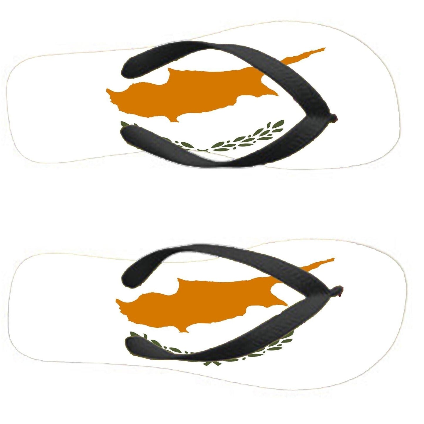Cyprus Flip Flops Thongs Country Flag Nationality Supporter Flags Sandals