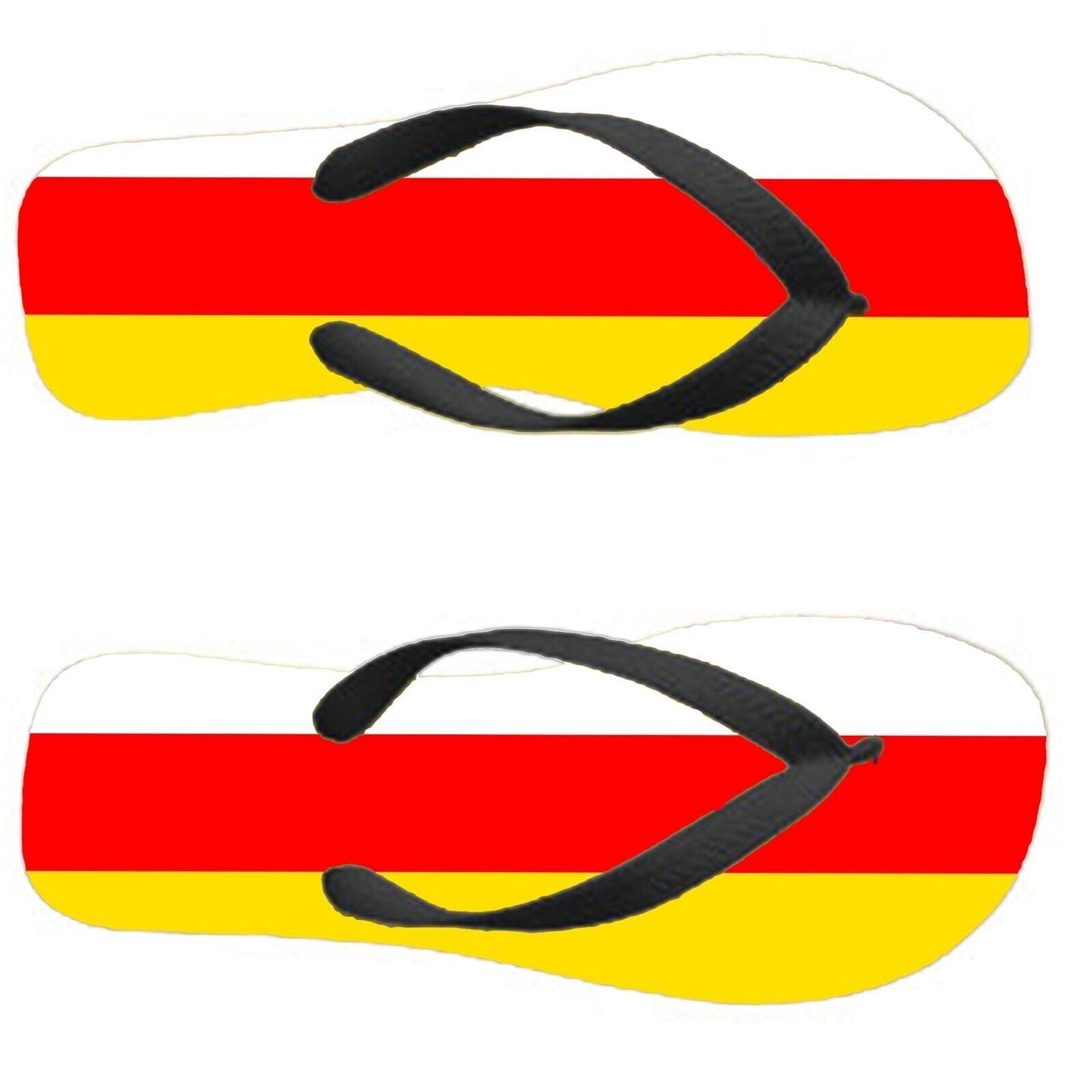 South Ossetia Flip Flops Thongs Country Flag Nationality Supporter Flags Sandals
