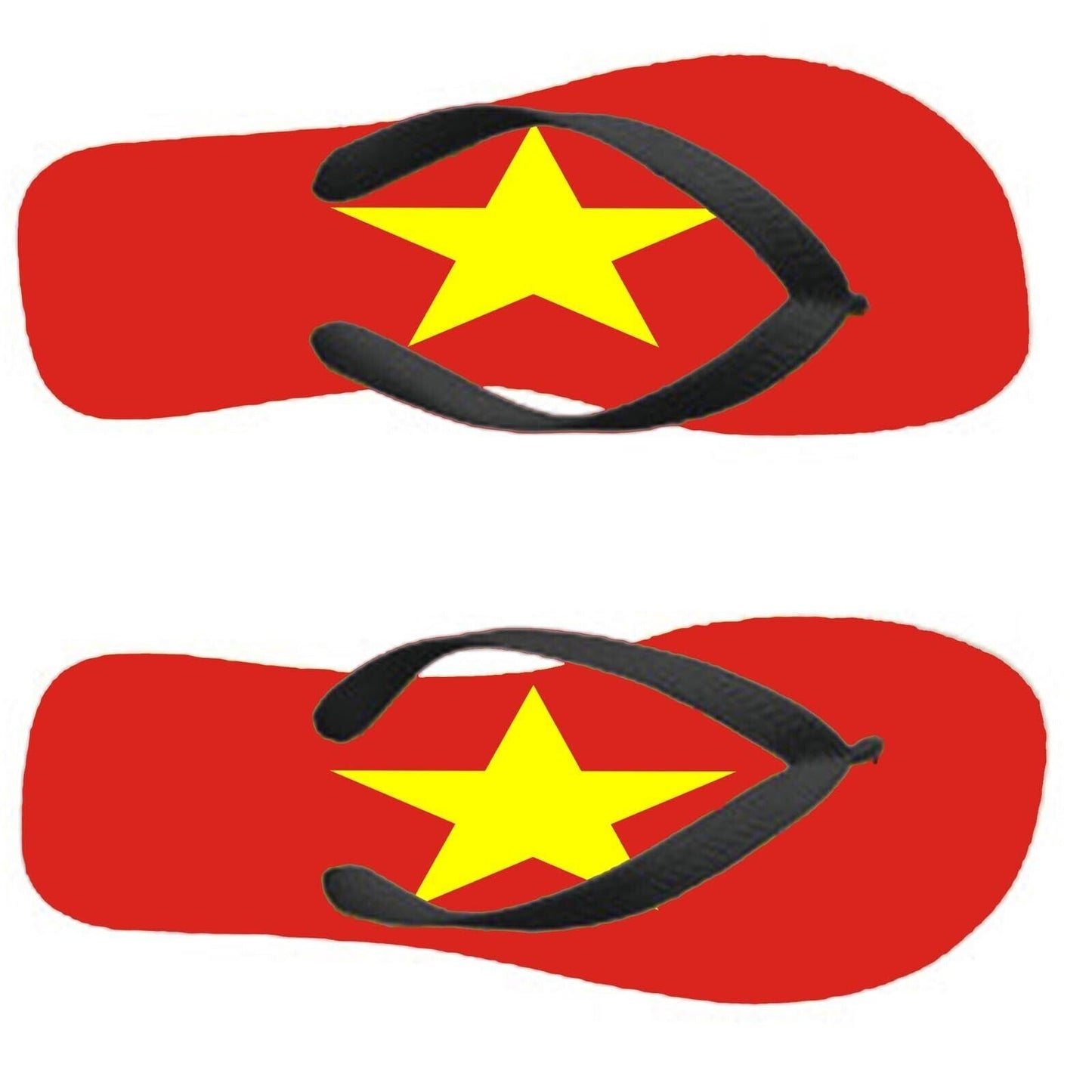 Vietnam Flip Flops Thongs Country Flag Nationality Supporter Flags Sandals