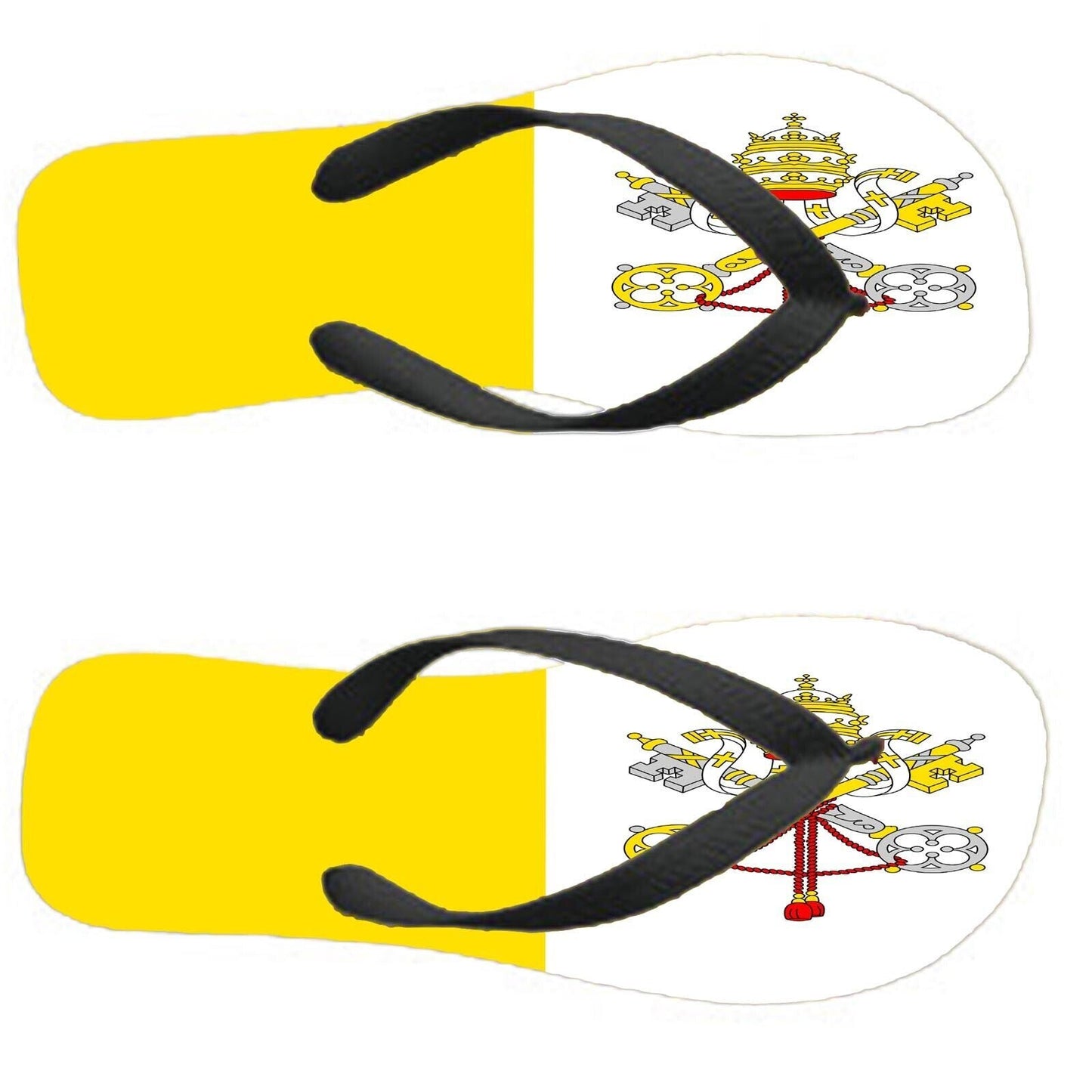 Vatican City Flip Flops Thongs Country Flag Nationality Supporter Flags Sandals