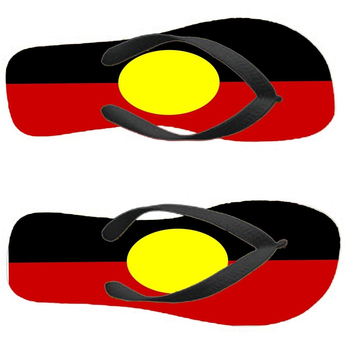 Aboriginal Flip Flops Thongs Country Flag Nationality Supporter Flags Sandals