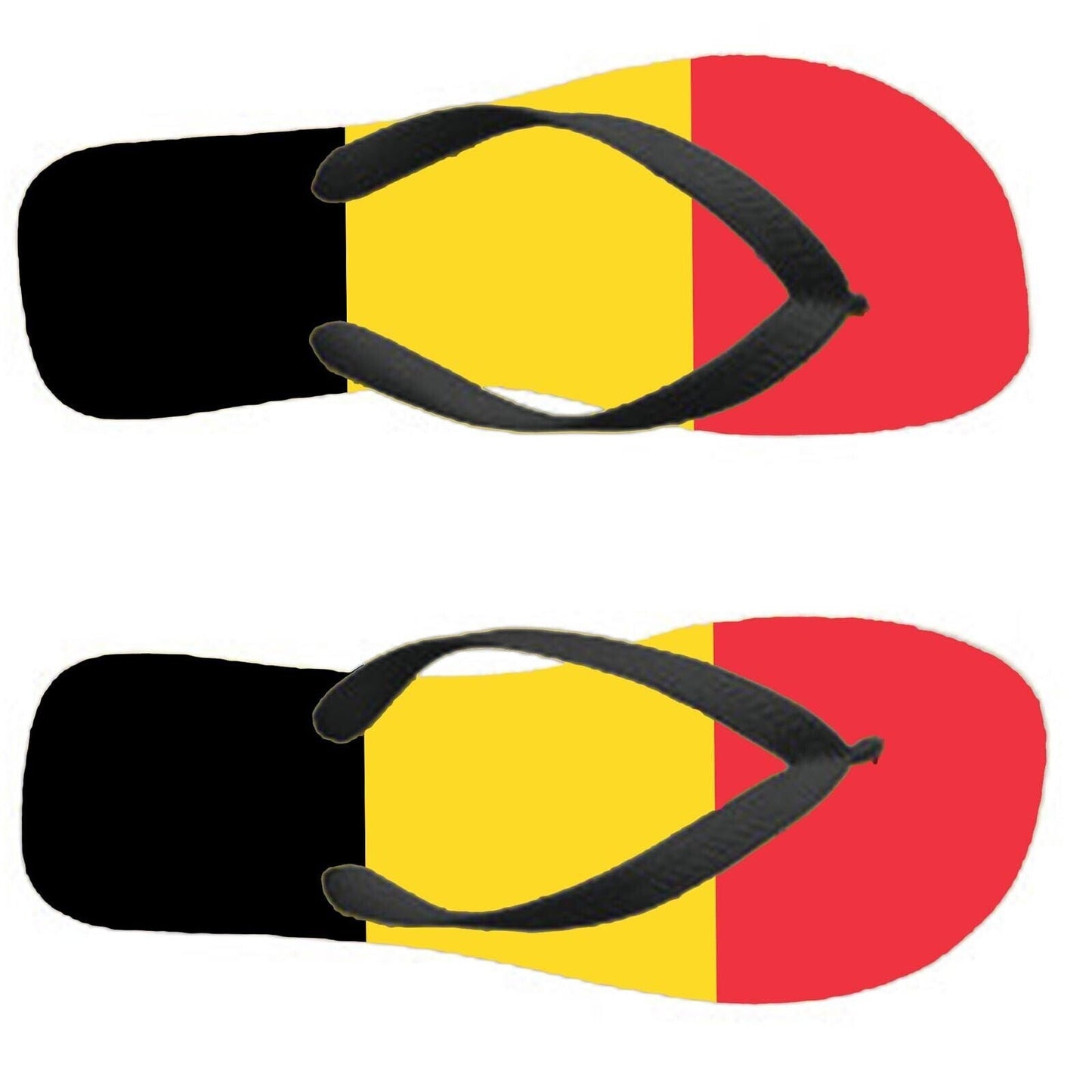 Belgium Flip Flops Thongs Country Flag Nationality Supporter Flags Sandals