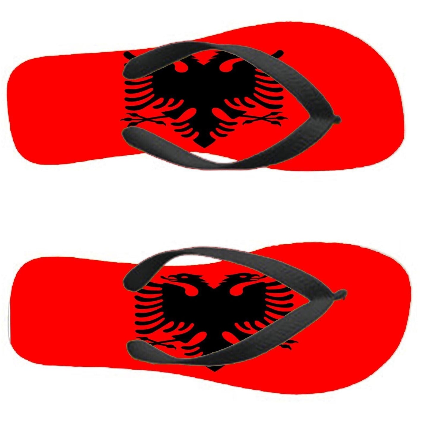 Albania Flip Flops Thongs Country Flag Nationality Supporter Flags Sandals