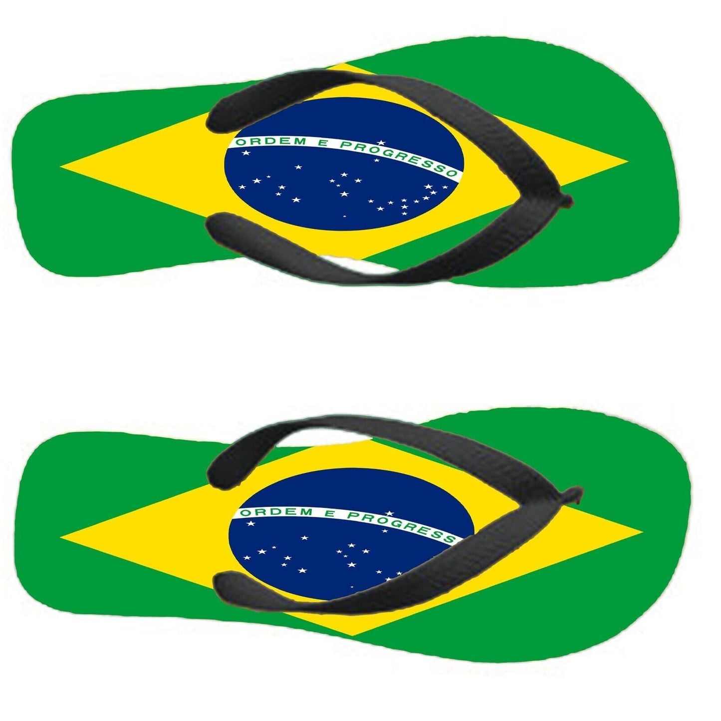 Brazil Flip Flops Thongs Country Flag Nationality Supporter Flags Sandals