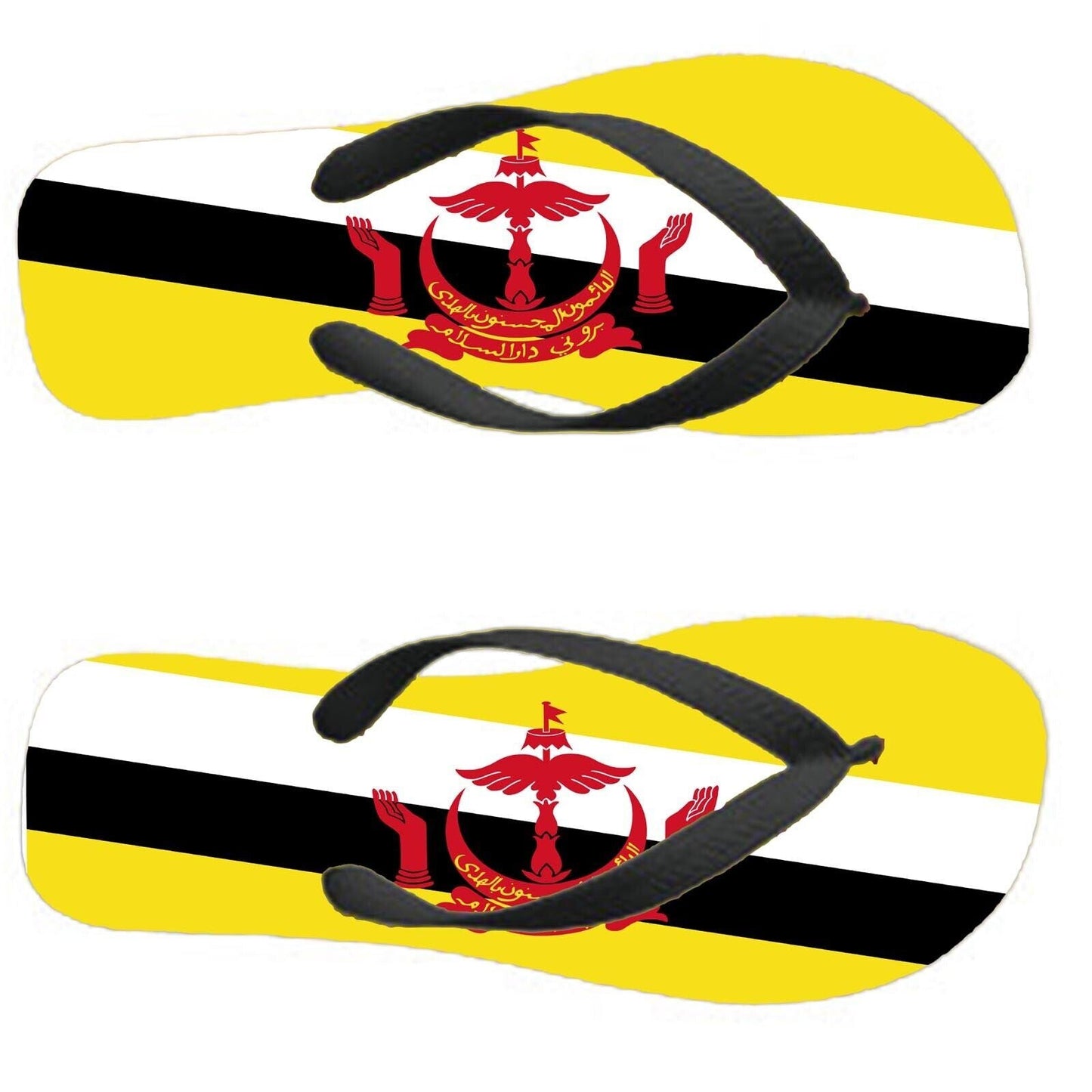 Brunei Flip Flops Thongs Country Flag Nationality Supporter Flags Sandals
