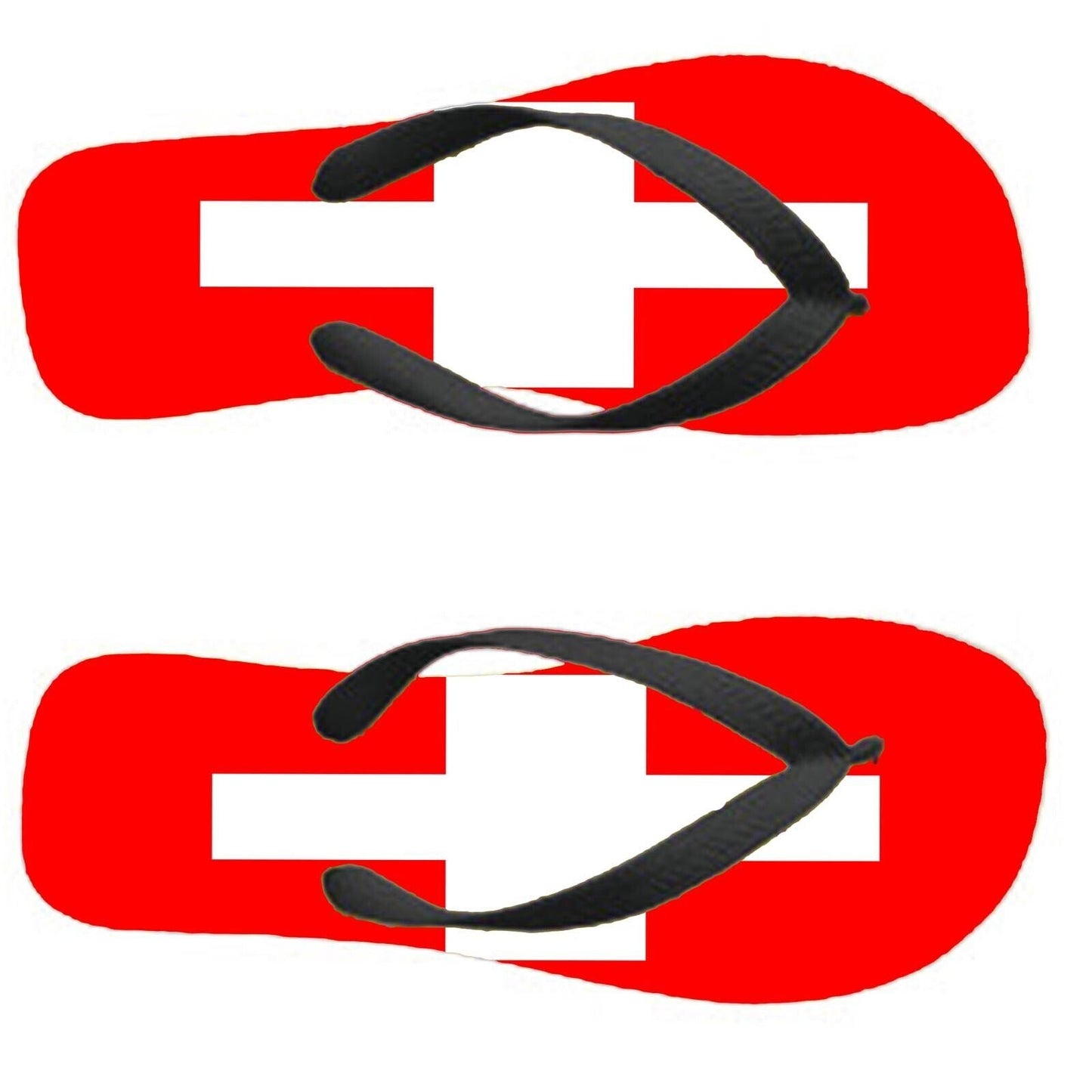Switzerland Flip Flops Thongs Country Flag Nationality Supporter Flags Sandals