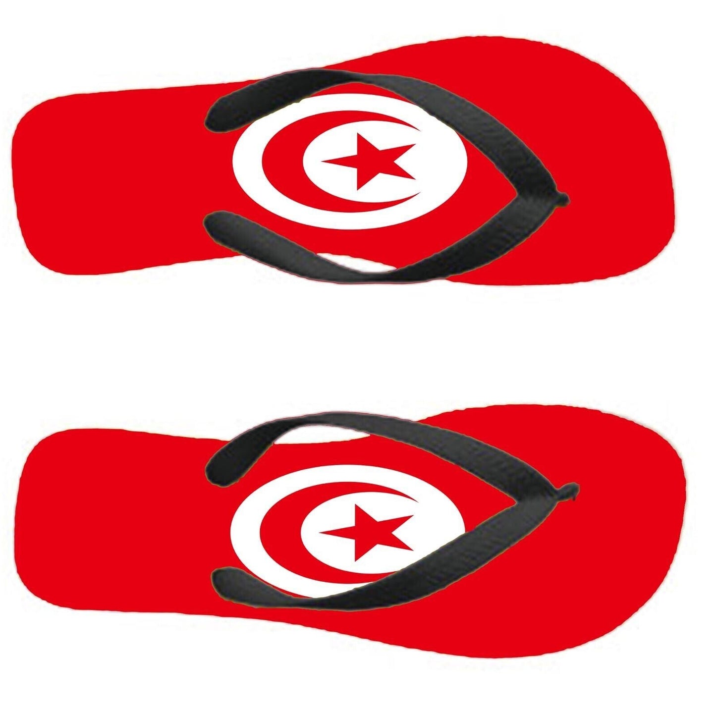 Tunisia Flip Flops Thongs Country Flag Nationality Supporter Flags Sandals