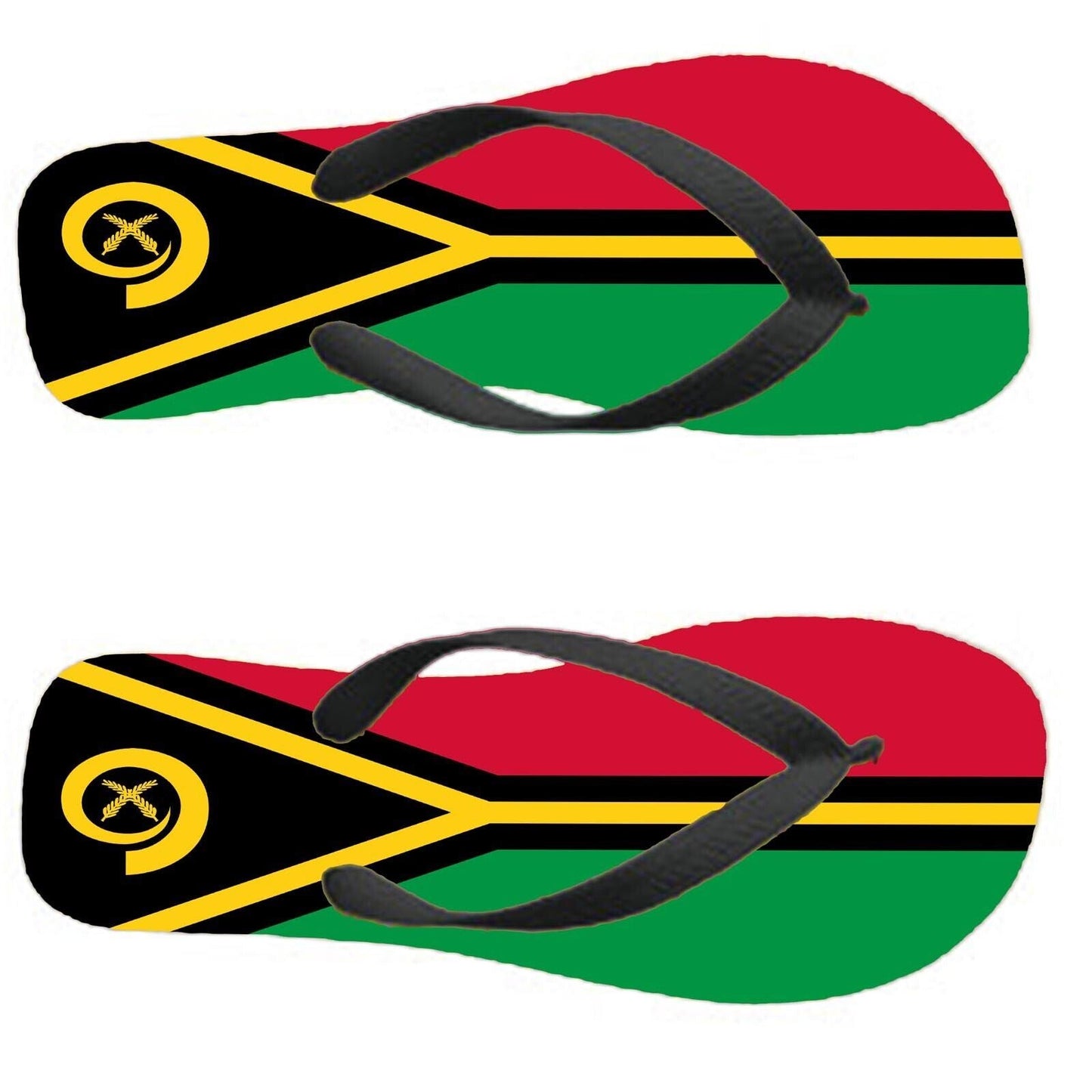 Vanuatu Flip Flops Thongs Country Flag Nationality Supporter Flags Sandals