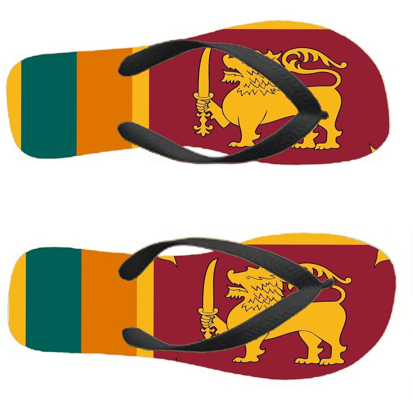 Sri Lanka Flip Flops Thongs Country Flag Nationality Supporter Flags Sandals