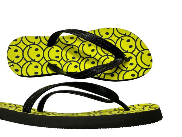 Smiley face Flip Retro Flops Funny Novelty Summer Shoes Footwear Thong Sandals
