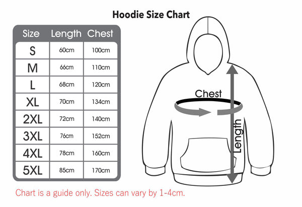 Hoodie Size Chart