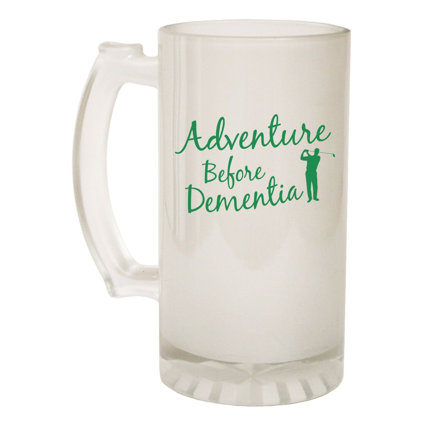 Adventure Dementia Golf - Novelty Funny Frosted Stein - Gift Boxed