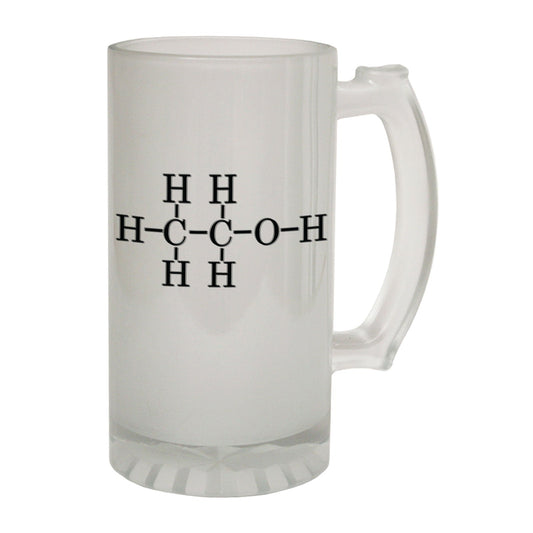 Alcohol Chemical Structure - Novelty Funny Frosted Stein - Gift Boxed