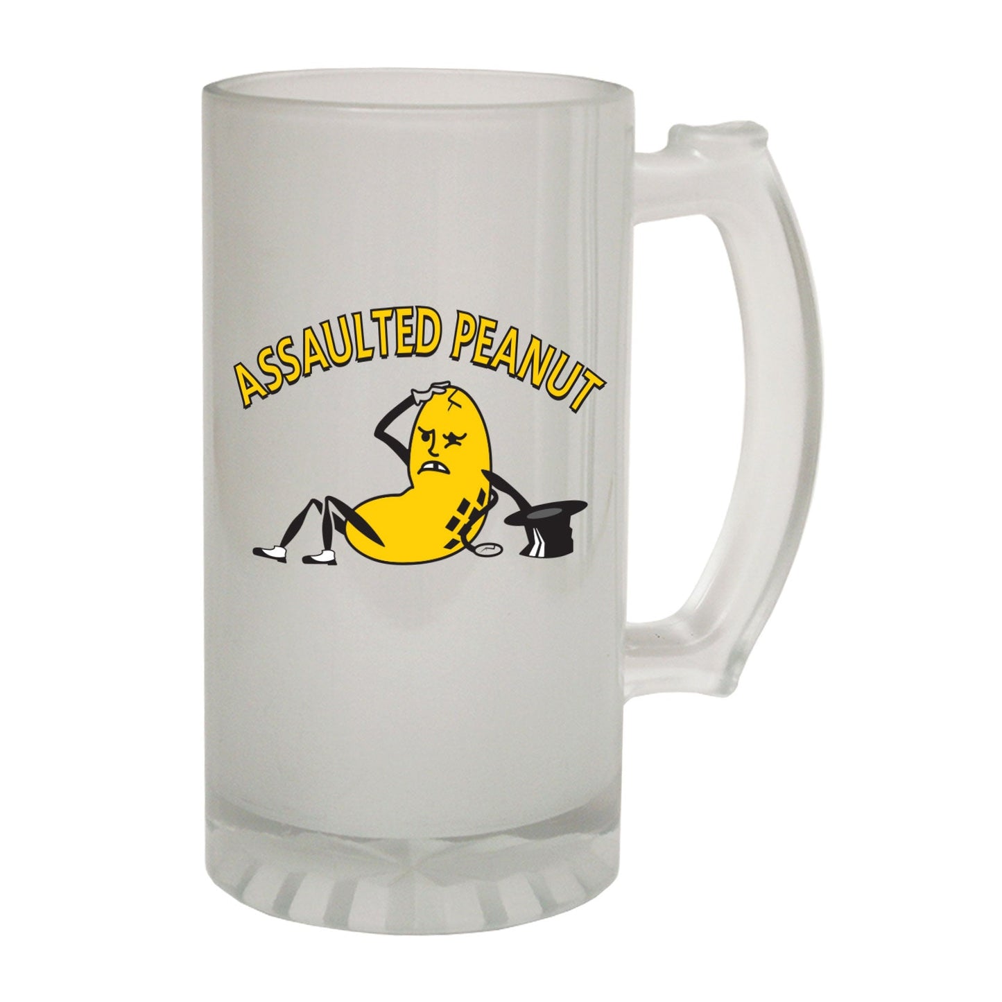 Assaulted Peanut Family - Novelty Funny Frosted Stein - Gift Boxed