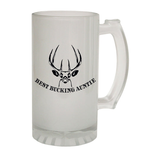 Best Bucking Auntie - Novelty Funny Frosted Stein - Gift Boxed