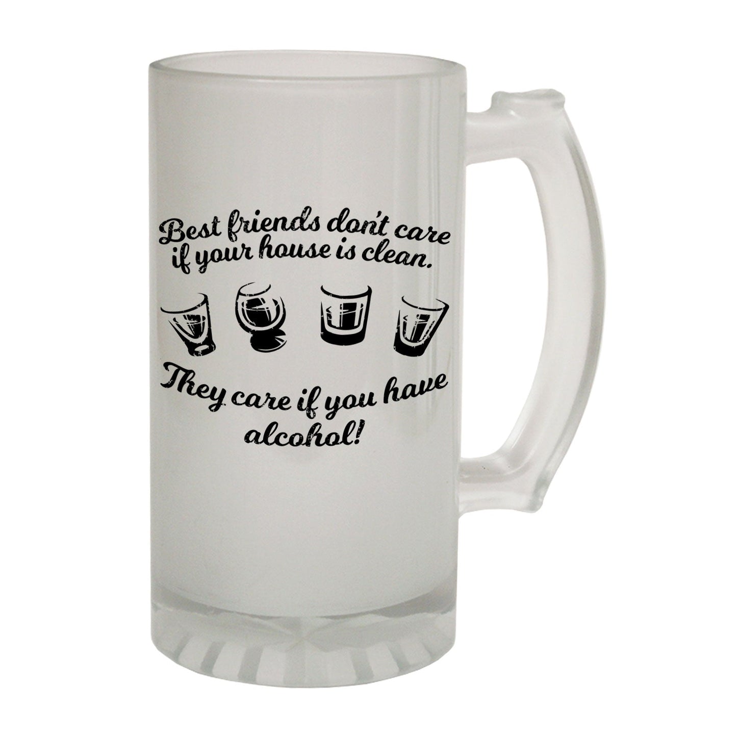 Best Friends Alcohol - Novelty Funny Frosted Stein - Gift Boxed