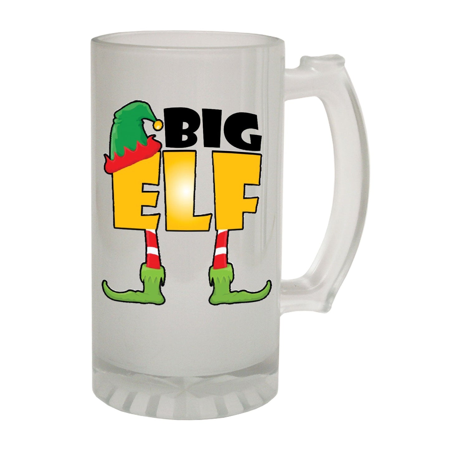 Big Elf Family - Novelty Funny Frosted Stein - Gift Boxed