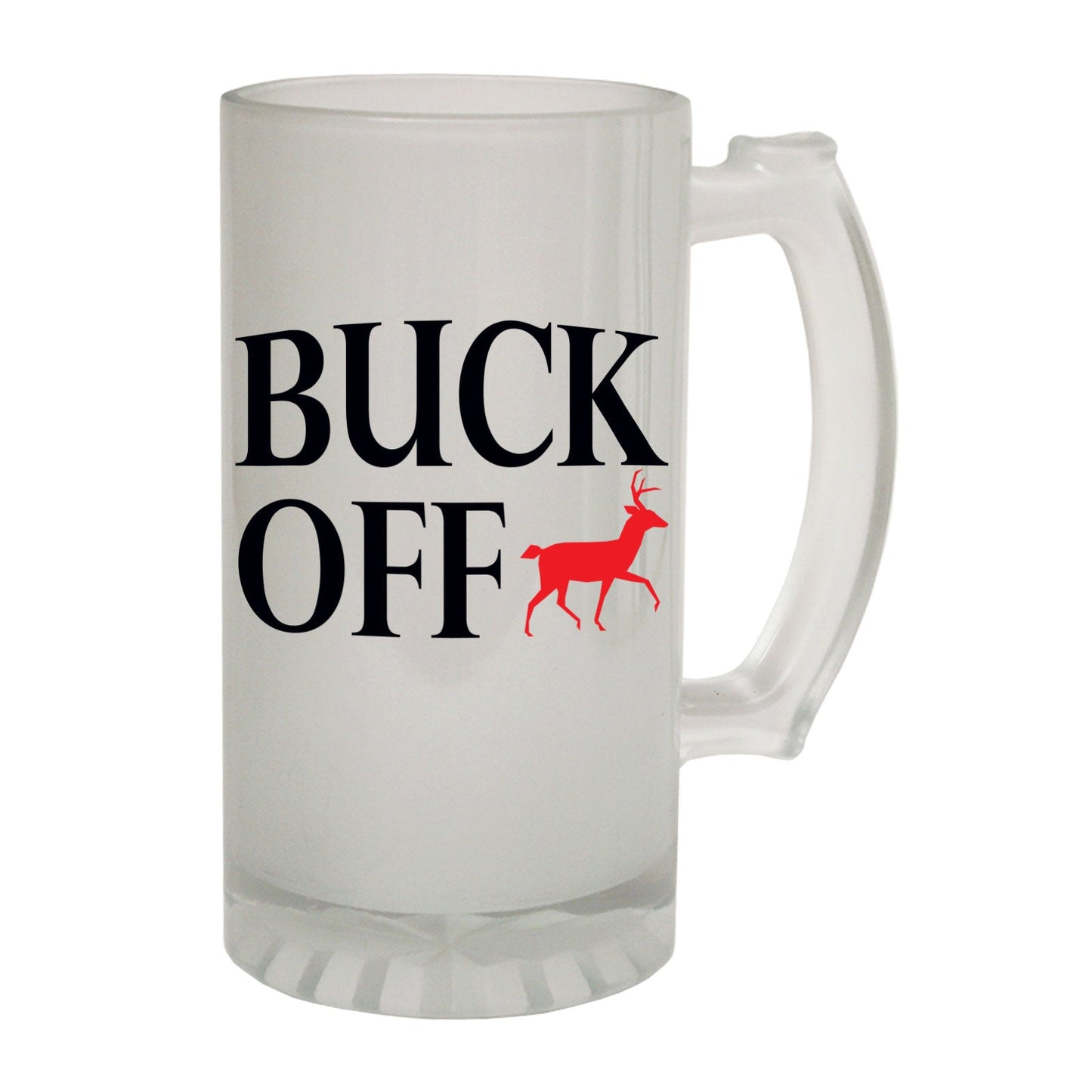 Buck Off Funny - Novelty Funny Frosted Stein - Gift Boxed