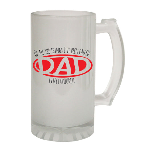 Called Dad Daddy Father - Novelty Funny Frosted Stein - Gift Boxed