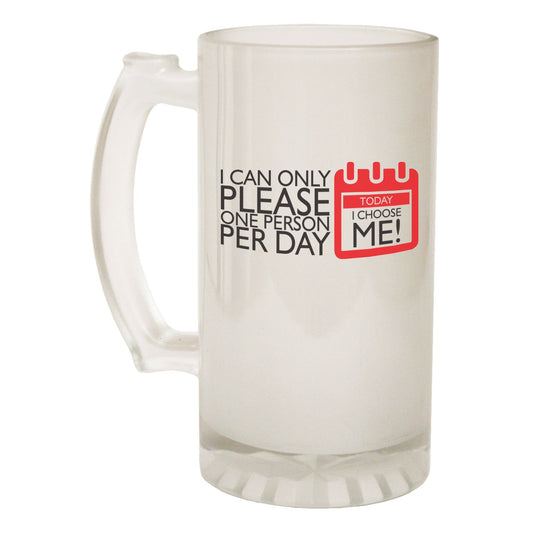 Can Only Please One A Day - Novelty Funny Frosted Stein - Gift Boxed