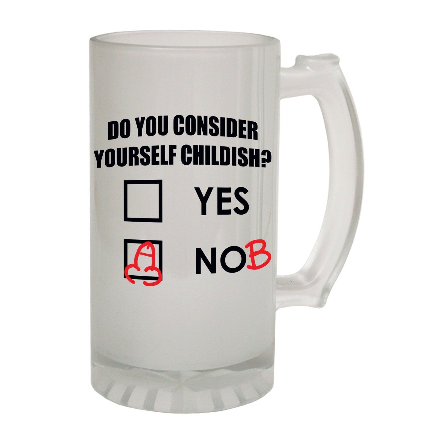 Consider Yourself Childish - Novelty Funny Frosted Stein - Gift Boxed