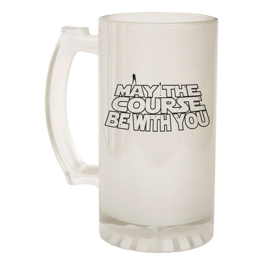 Course Be With You Golfer - Novelty Funny Frosted Stein - Gift Boxed