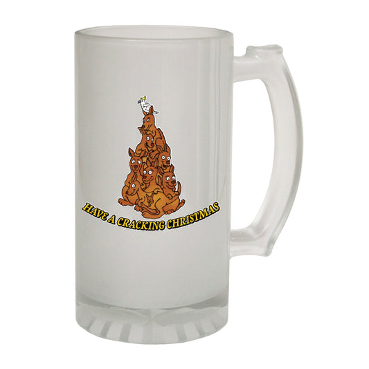 Cracking Christmas Roo - Novelty Funny Frosted Stein - Gift Boxed