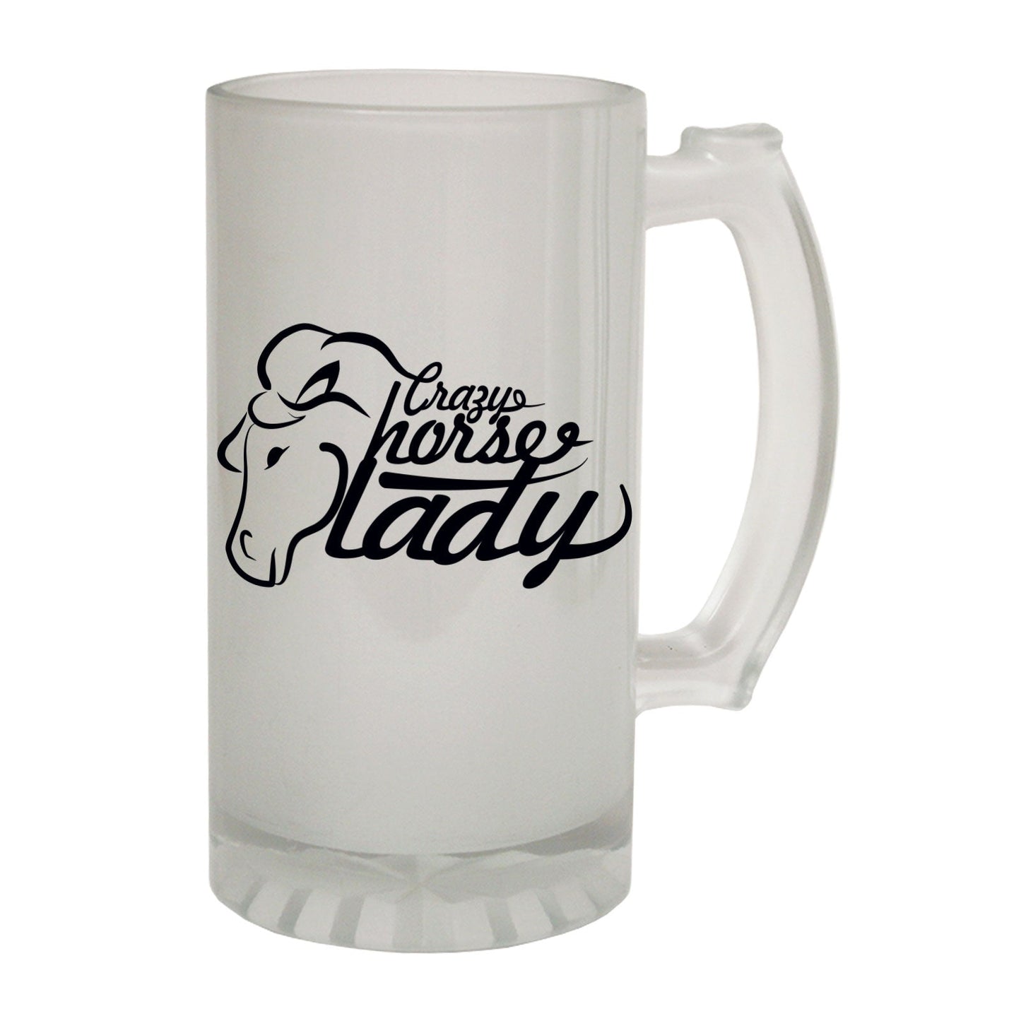 Crazy Horse Lady - Novelty Funny Frosted Stein - Gift Boxed
