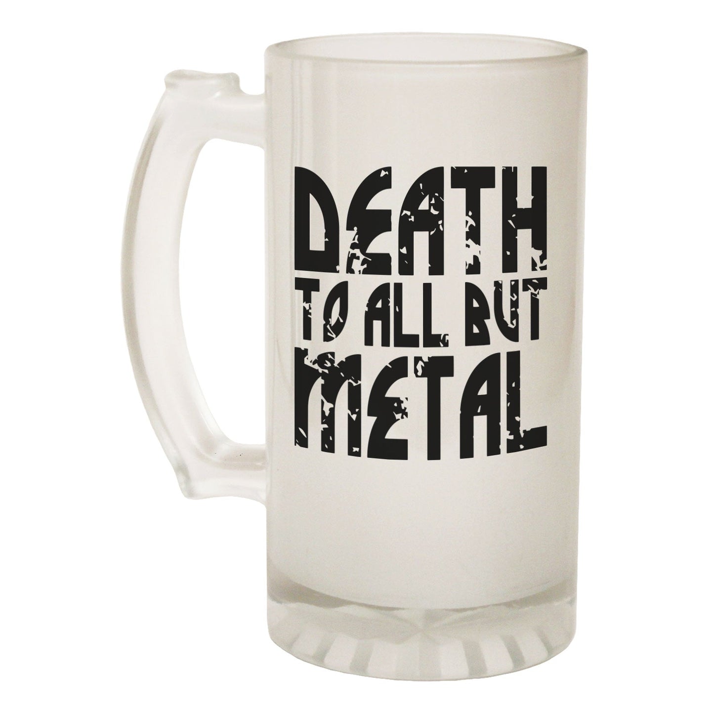Death To All Metal Punk - Novelty Funny Frosted Stein - Gift Boxed