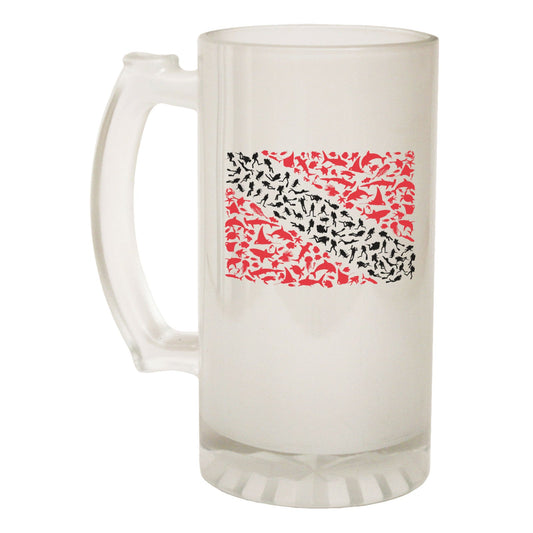 Divers Flag Scuba Diving - Novelty Funny Frosted Stein - Gift Boxed