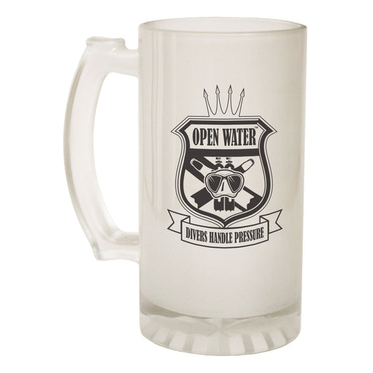 Divers Handle Pressure Diving - Novelty Funny Frosted Stein - Gift Boxed