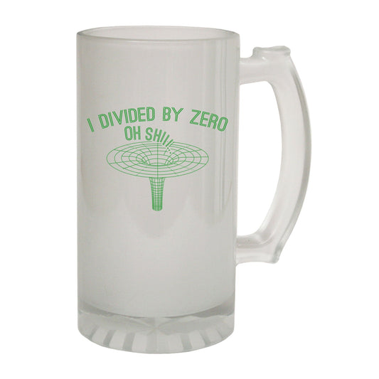 Divided Zero Geek - Novelty Funny Frosted Stein - Gift Boxed