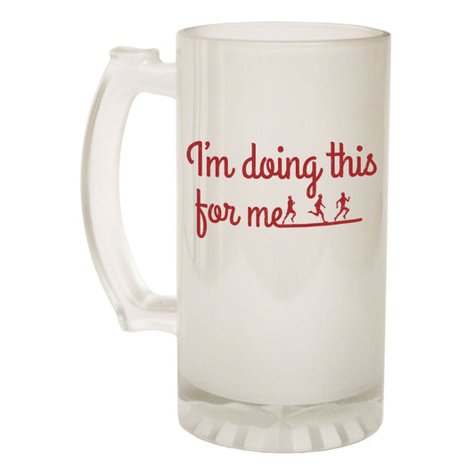Doing This For Me Training - Novelty Funny Frosted Stein - Gift Boxed