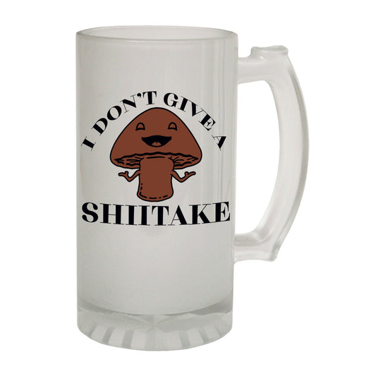 Dont Give Shiitake Pun Geek - Novelty Funny Frosted Stein - Gift Boxed