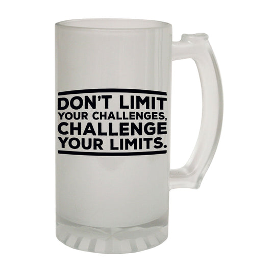 Dont Limit Challenges - Novelty Funny Frosted Stein - Gift Boxed