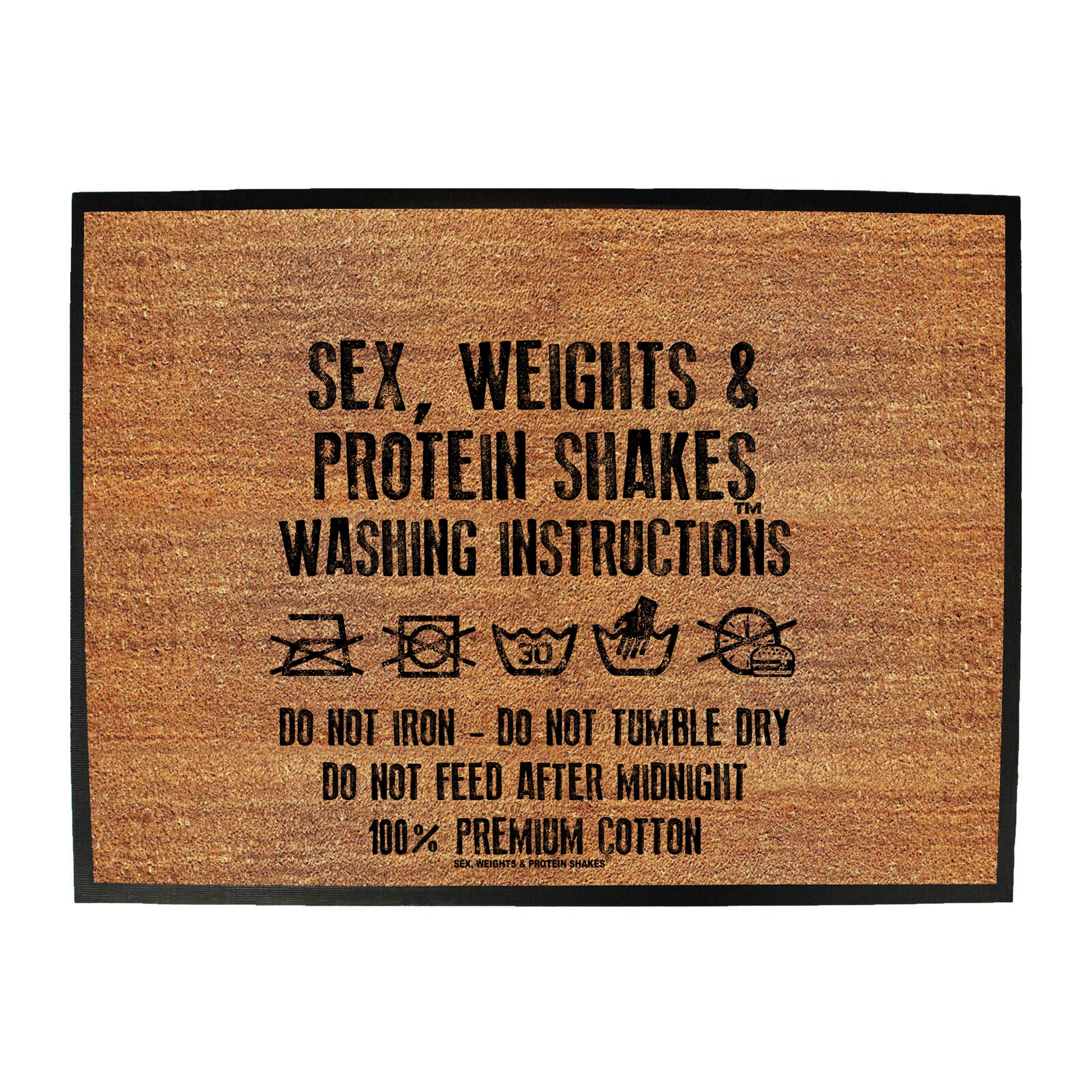 Swps Washing Instructions - Funny Novelty Doormat