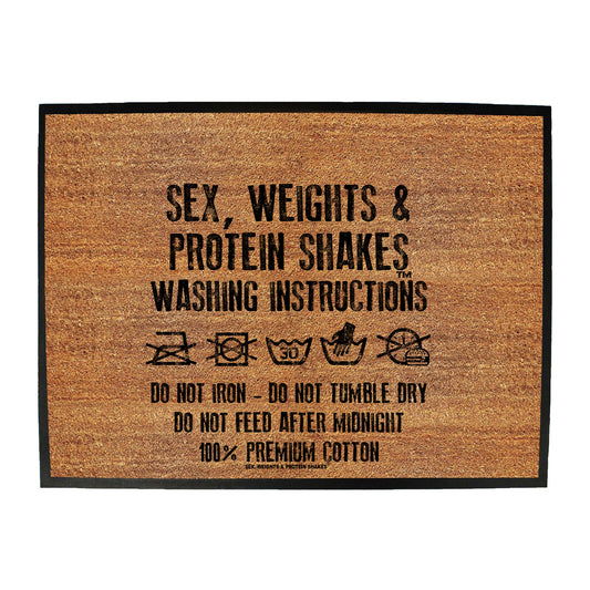 Swps Washing Instructions - Funny Novelty Doormat