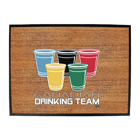 Canadian Drinking Team Glasses - Funny Novelty Doormat