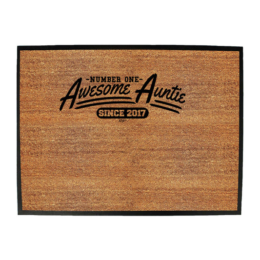 2017 Awesome Auntie Since - Funny Novelty Doormat