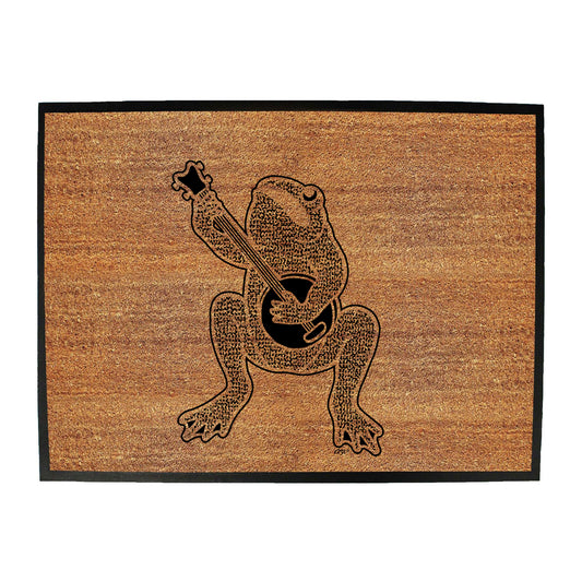 Toad Plaing Banjo Frog - Funny Novelty Doormat