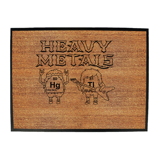 Heavy Metals Music Chemistry - Funny Novelty Doormat