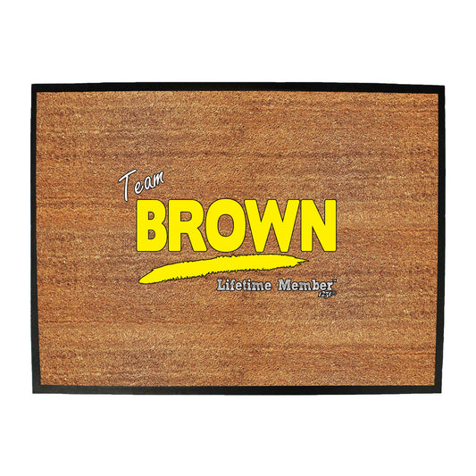 Brown V1 Lifetime Member - Funny Novelty Doormat