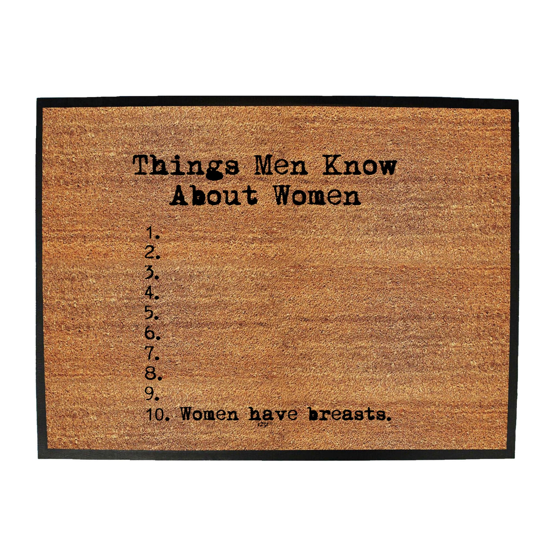 Things Men Know About Women - Funny Novelty Doormat