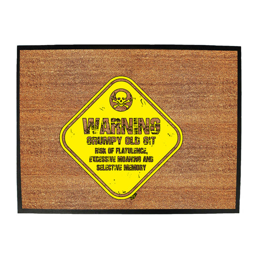 Warning Grumpy Old Git - Funny Novelty Doormat