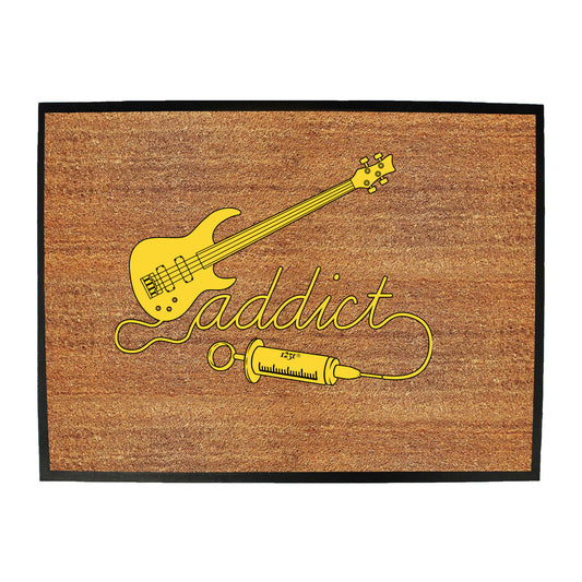 Bass Guitar Addict Music - Funny Novelty Doormat