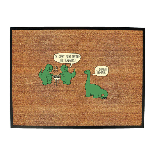 Invited The Herbivore Dinosaur - Funny Novelty Doormat